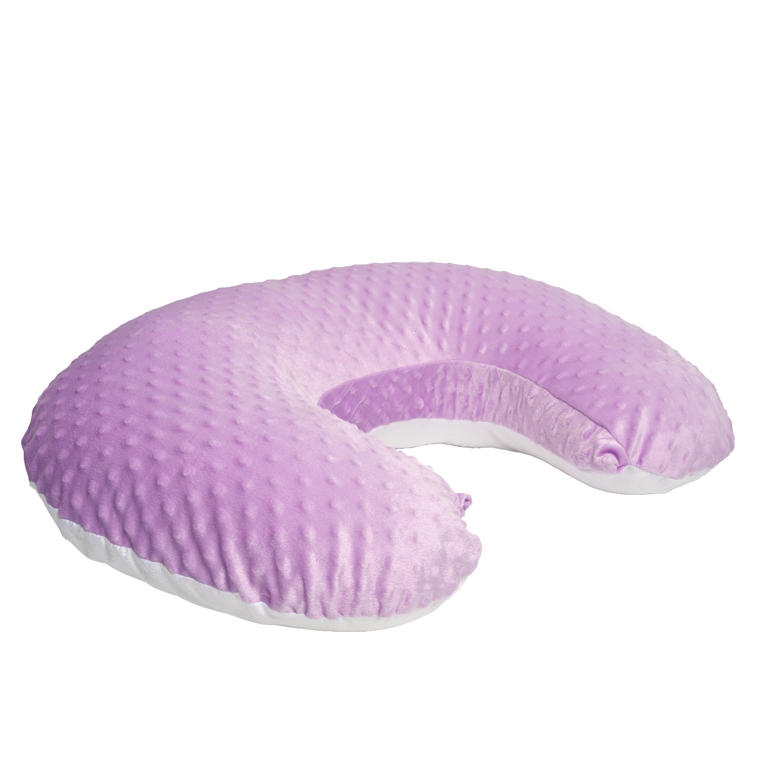 Memory Foam | Almohada De Lactancia/ Cojín para Alimentar Bebé con Biberón o Fórmula - Con Funda Lavable color Lila.