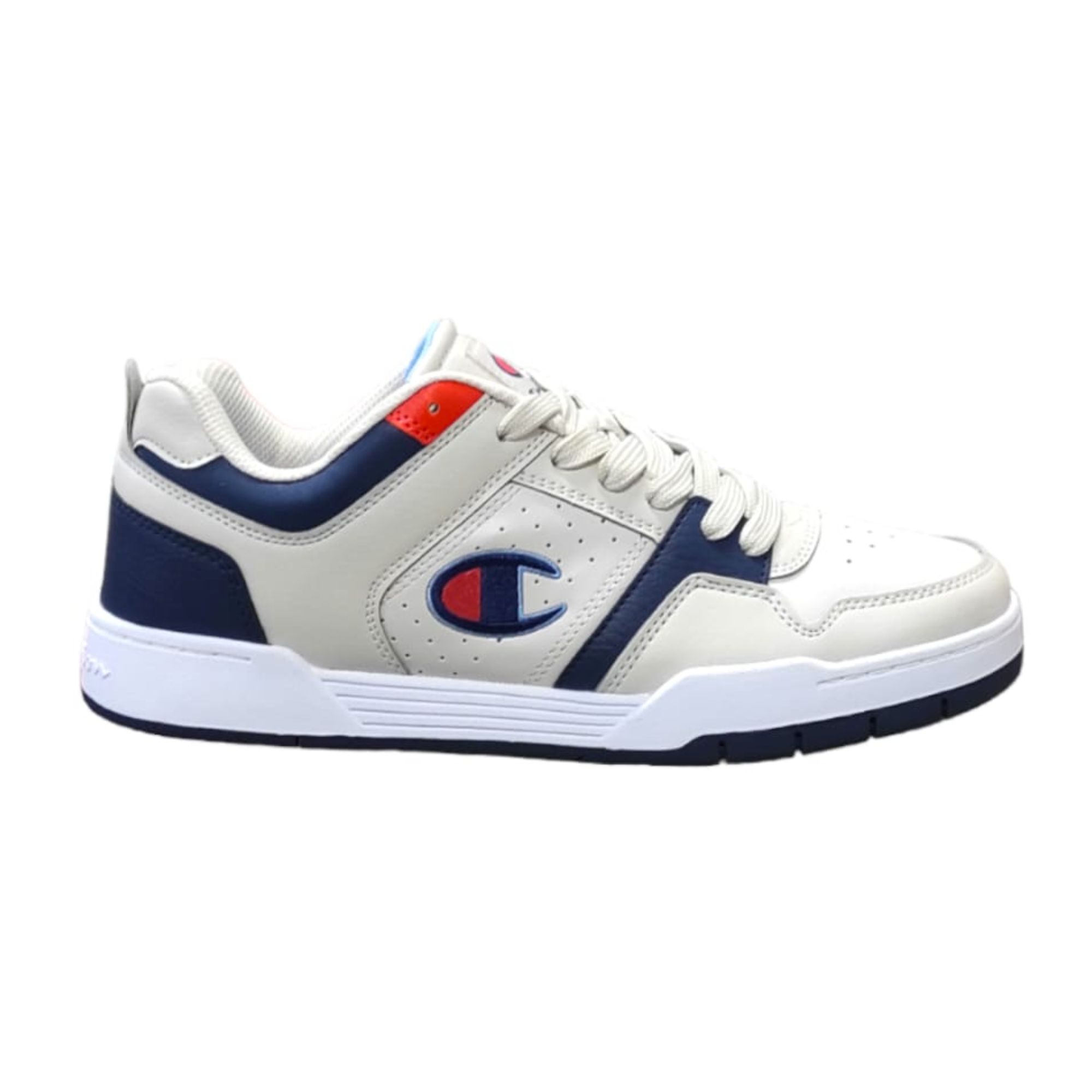 Tenis Champion Court Low Beige con Azul Hombre Originales CAS10289M