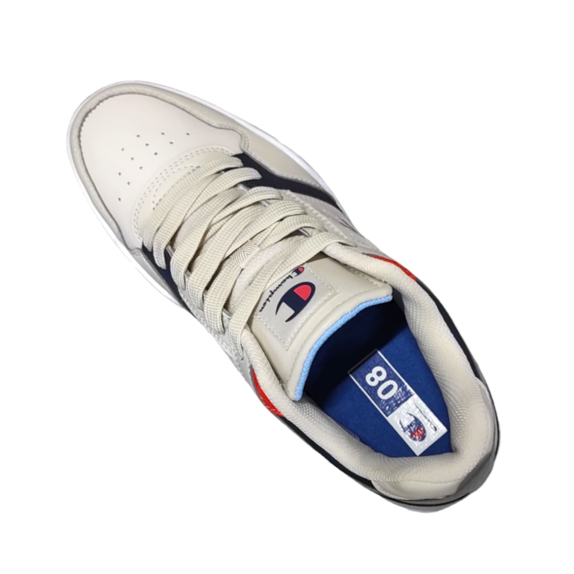 Tenis Champion Court Low Beige con Azul Hombre Originales CAS10289M