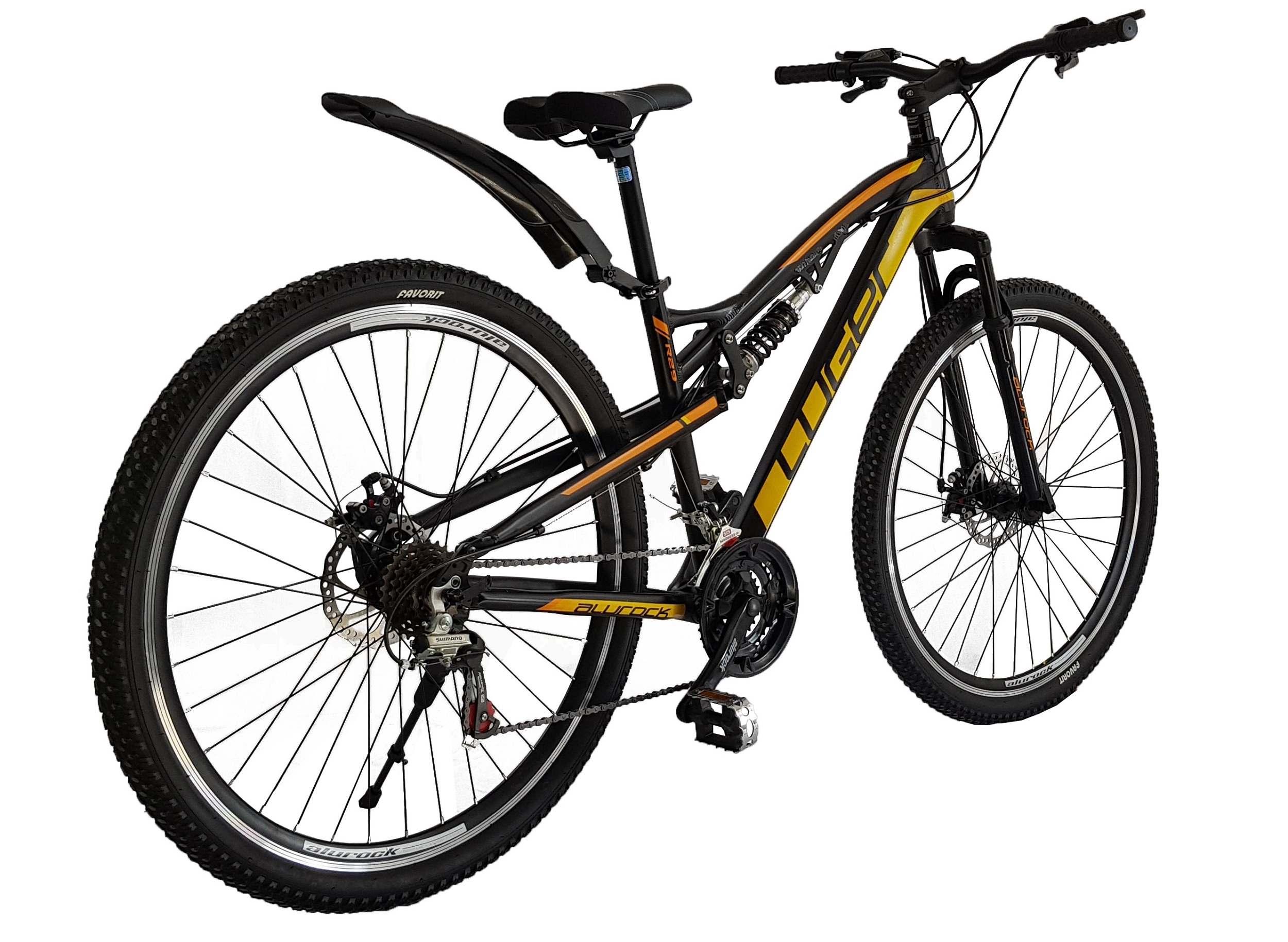 Bicicleta Alurock Luger Ds 21V Freno Disco R26 Amarillo