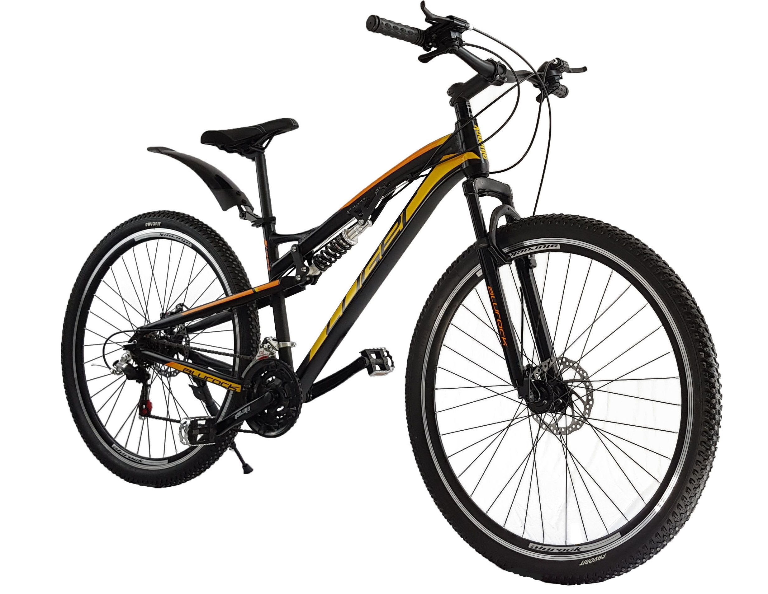 Bicicleta Alurock Luger Ds 21V Freno Disco R26 Amarillo