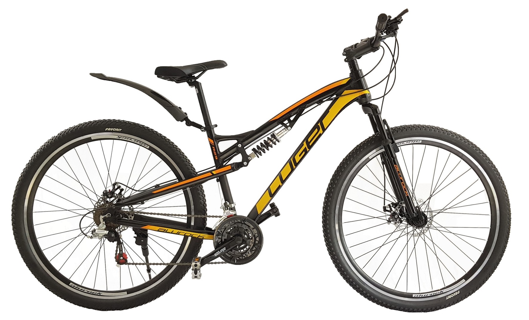 Bicicleta Alurock Luger Ds 21V Freno Disco R26 Amarillo