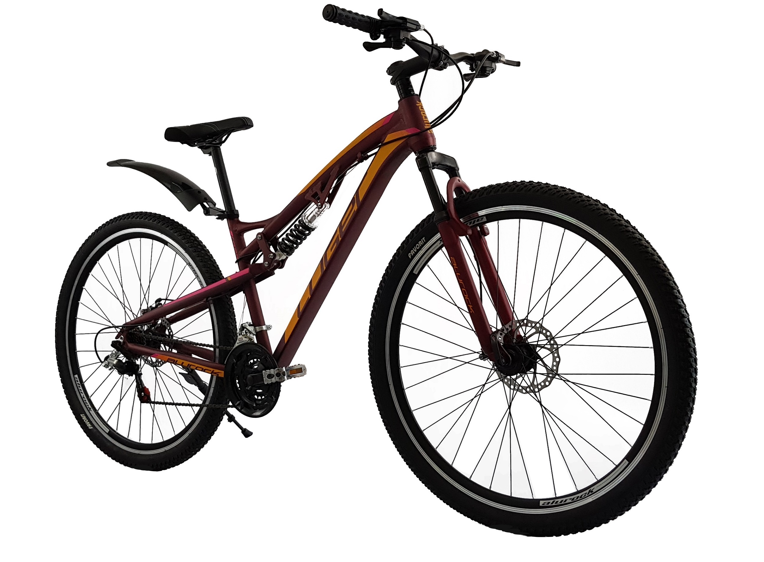 Bicicleta Alurock Luger Ds 21V Freno Disco R26 Rosa