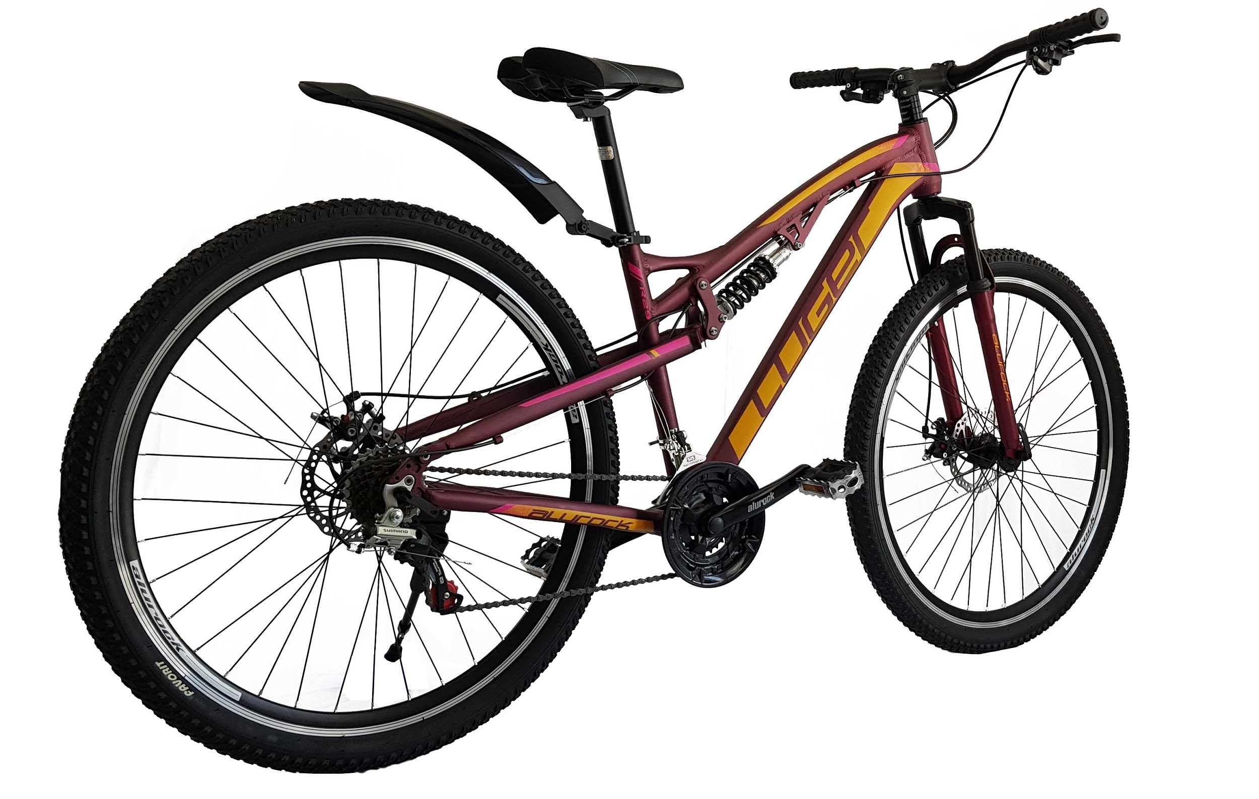 Bicicleta Alurock Luger Ds 21V Freno Disco R26 Rosa