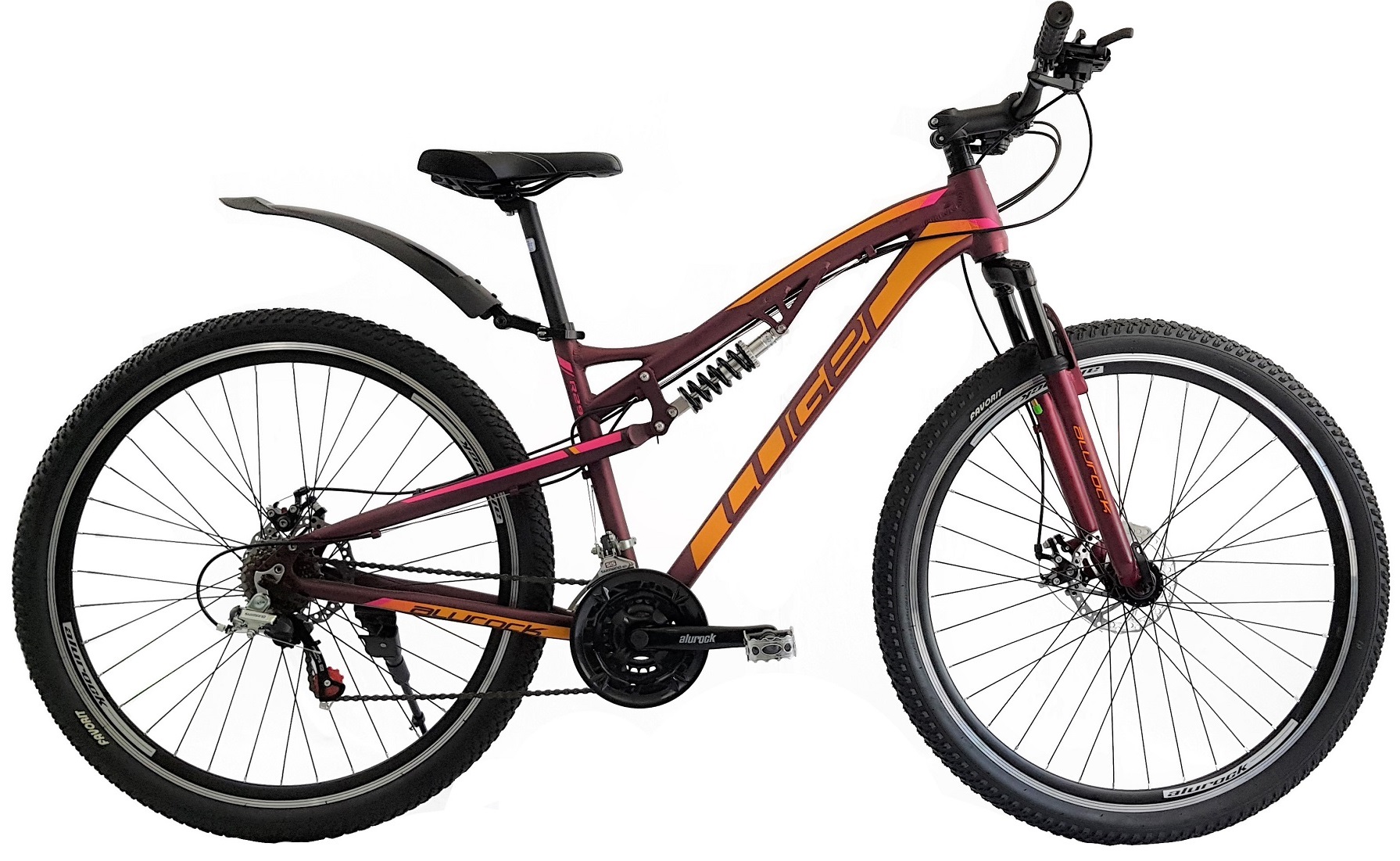 Bicicleta Alurock Luger Ds 21V Freno Disco R26 Rosa