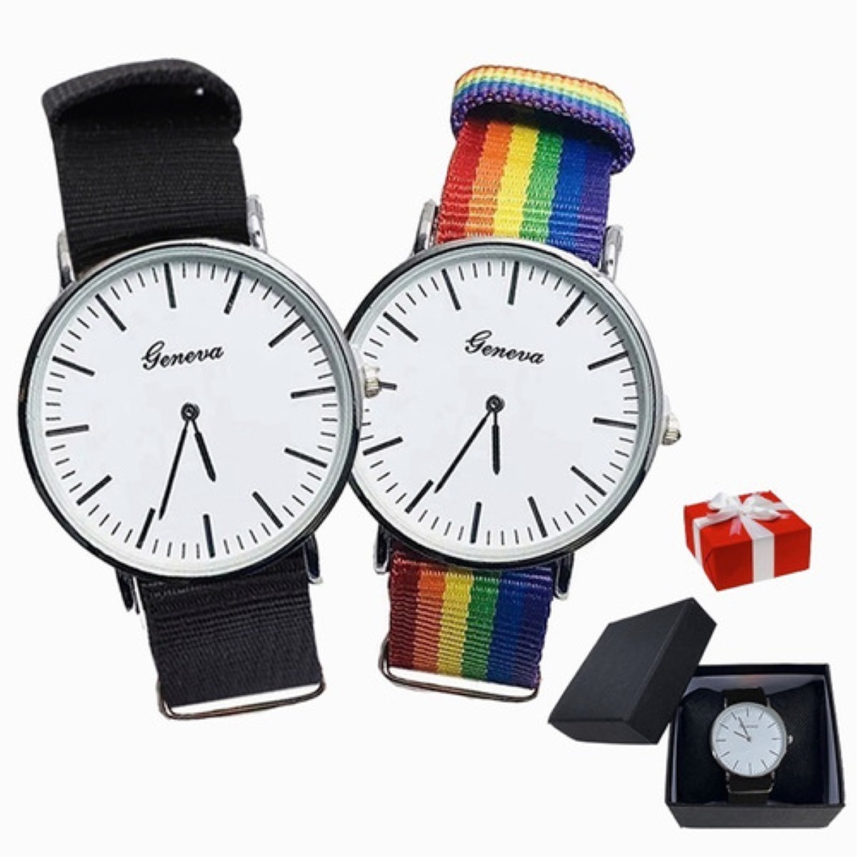 Reloj Pulsera Lgbt Orgullo Gay Extensible Arcoíris Colores