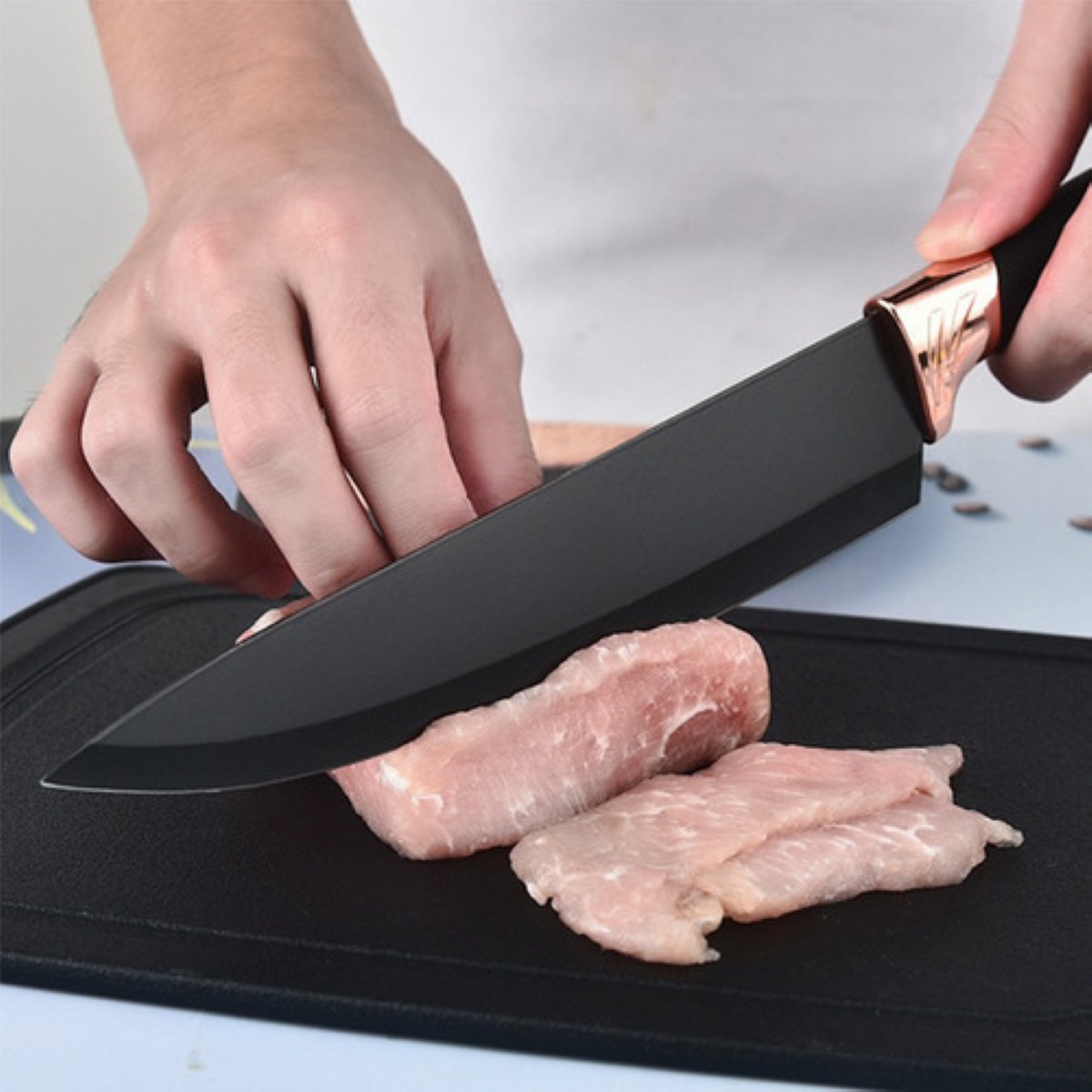 Afilador Cuchillos Cocina Portátil 3 Etapas Ergonómico Negro