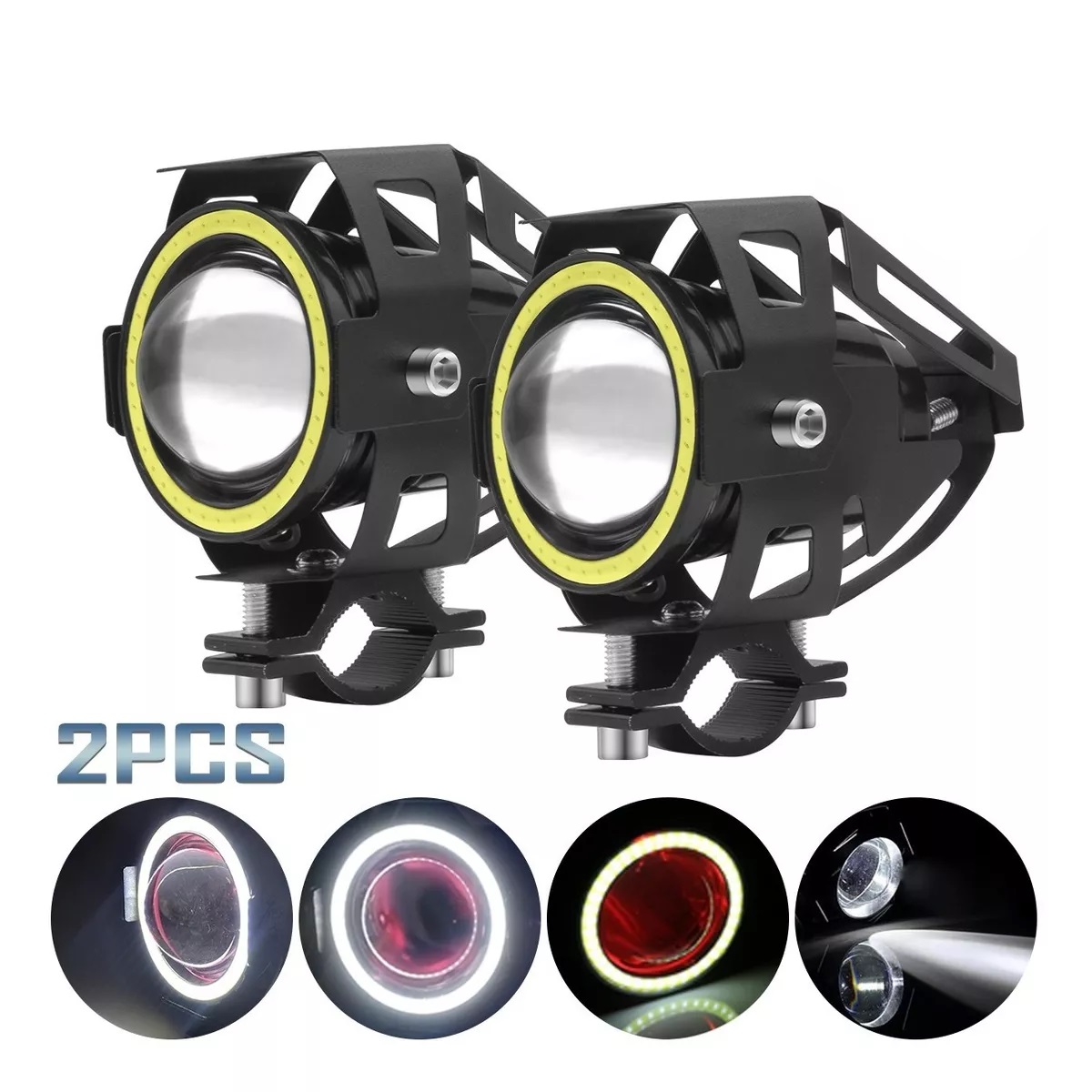 Par Faro Led Ojo De Ángel Para Motocicleta, 2 Unidades