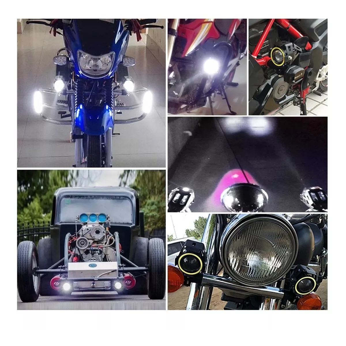 Par Faro Led Ojo De Ángel Para Motocicleta, 2 Unidades