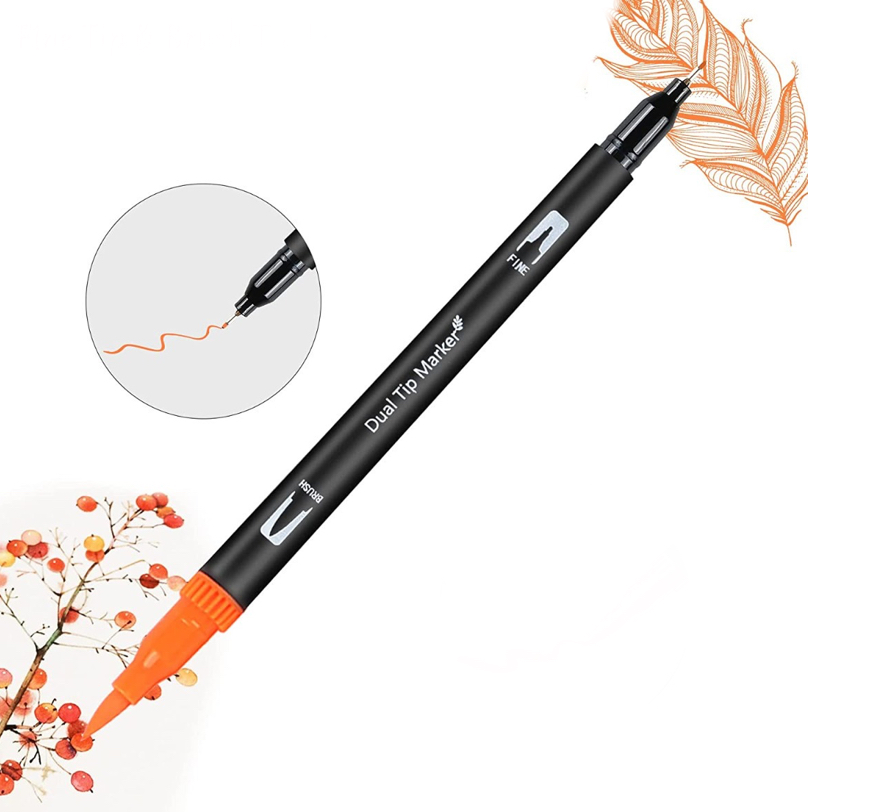 72 Colores Marcadores Plumones Punta De Pincel Dual Brush