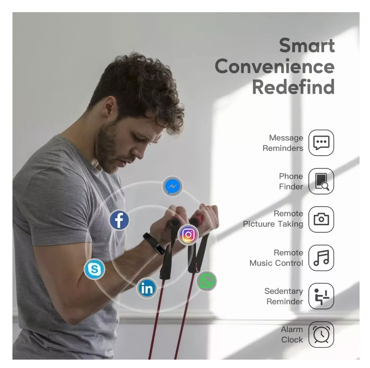 Reloj Inteligente Bluetooth Para Dama Negro