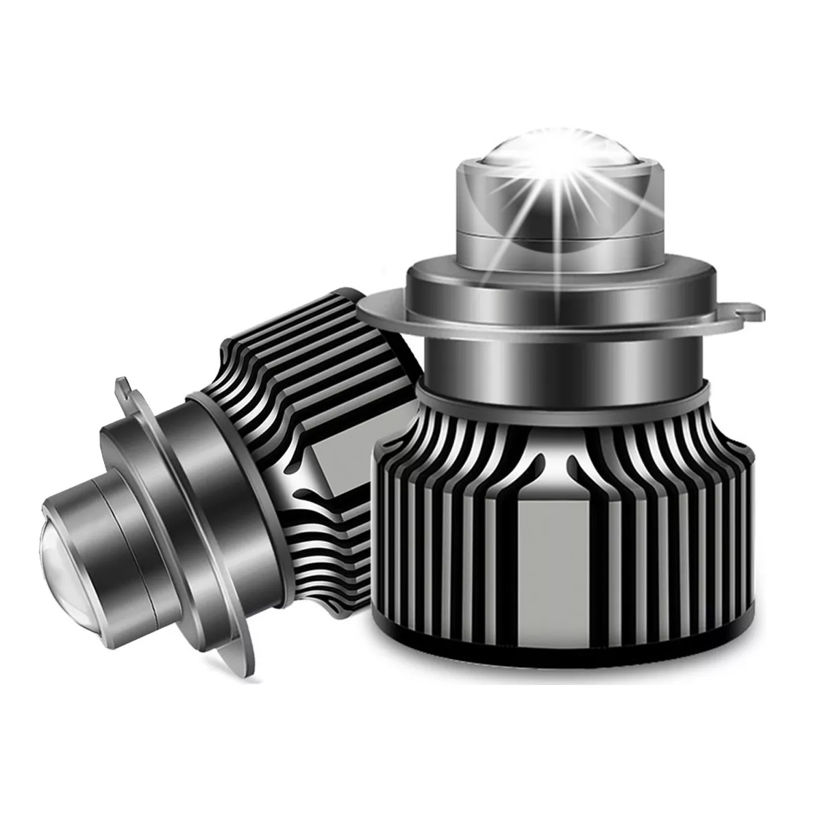 Kit De Focos Led Con Lente Lupa Faro H7 8000lm