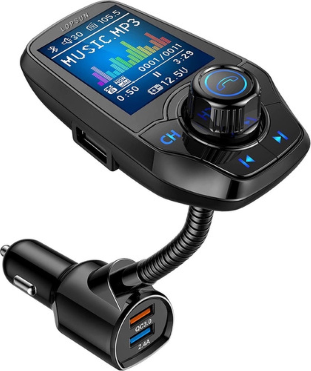 Receptor Transmisor Bluetooth Fm De Música Mp3 Manos Libres Neghro