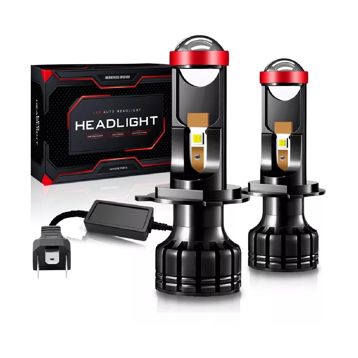 Kit De Faros Led H4 Proyector Alta Y Baja De La Lupa 24000lm