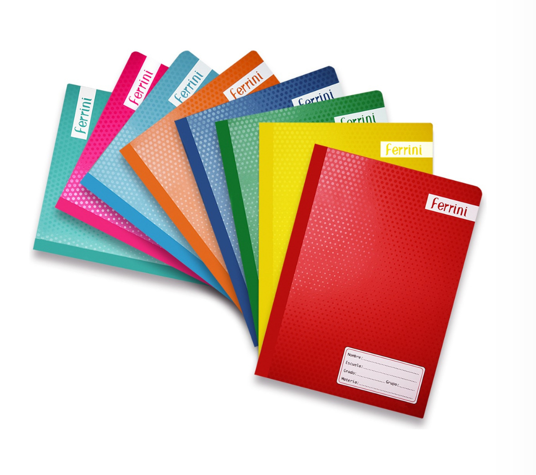 Cuadernos Cosidos Profesional Ferrini Libreta 100h 8 Pack doble raya