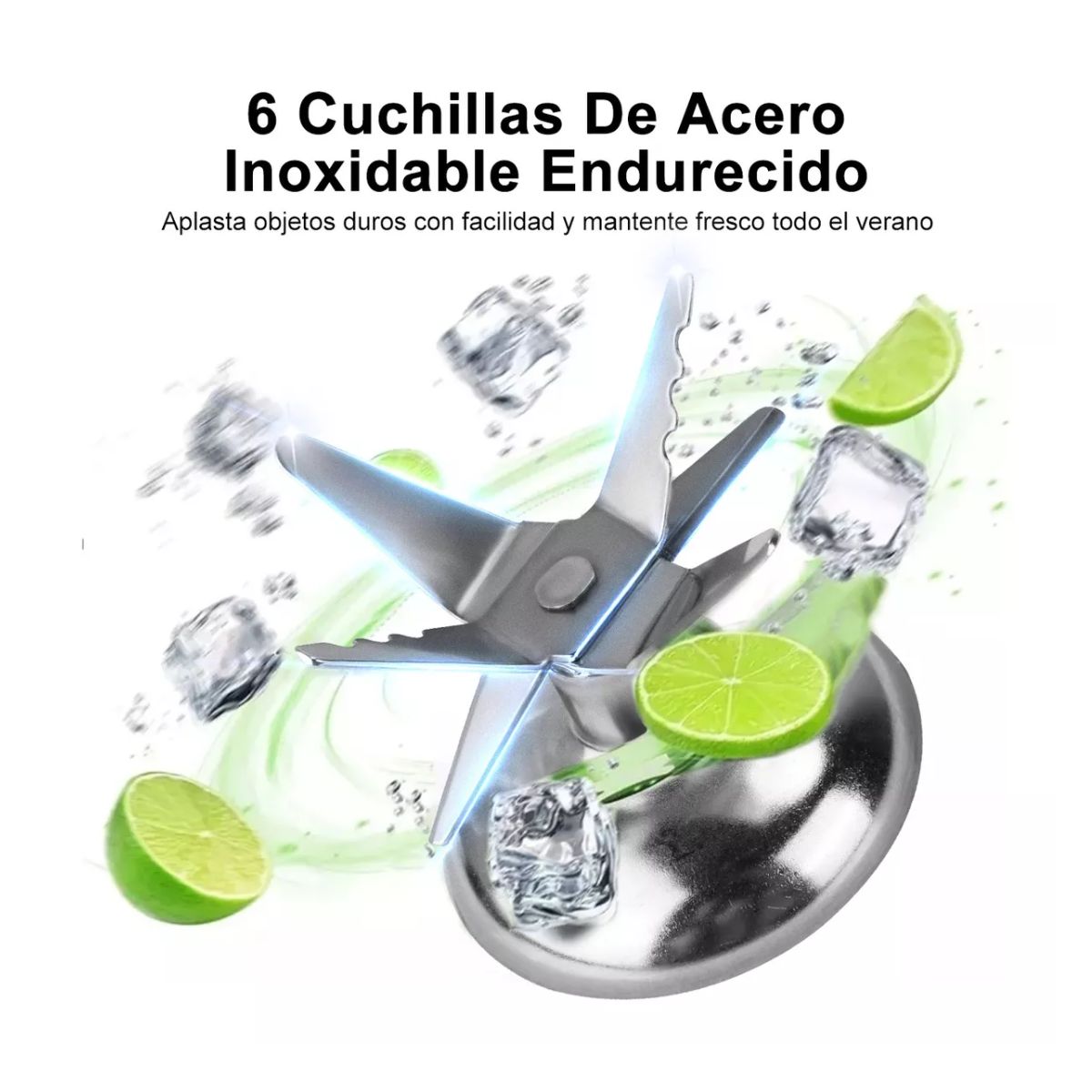 Licuadora Vaso De Vidrio Cuchilla Profesional Plata