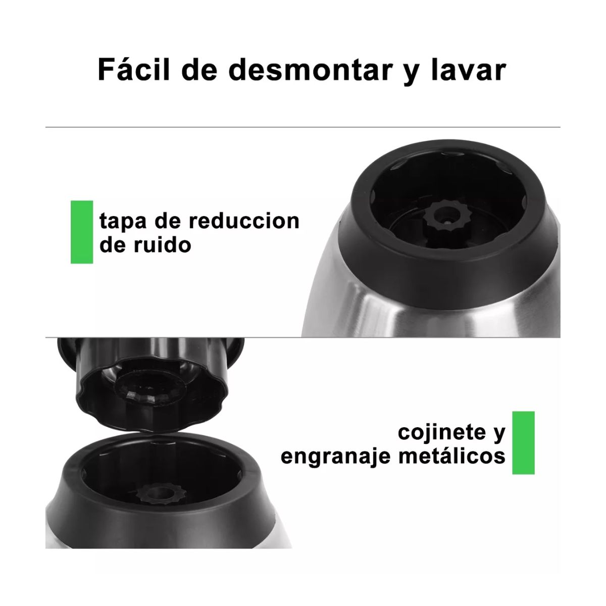 Licuadora Vaso De Vidrio Cuchilla Profesional Plata
