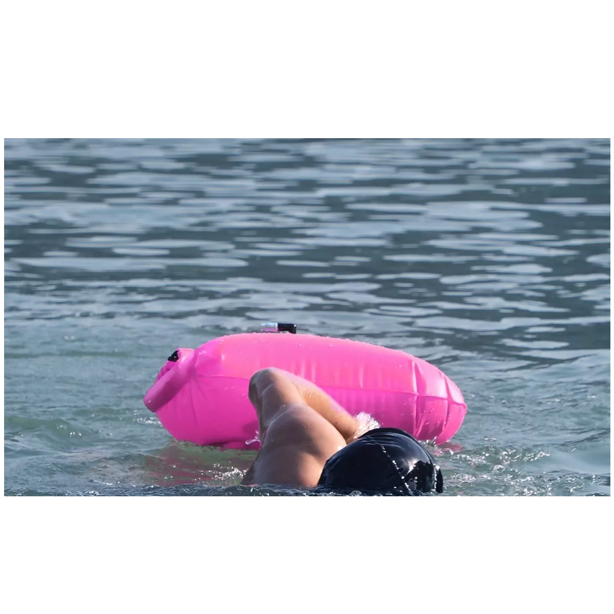 Boya De Seguridad Con Bolsa Para Natación En Aguas Abiertas 20L  Rosa