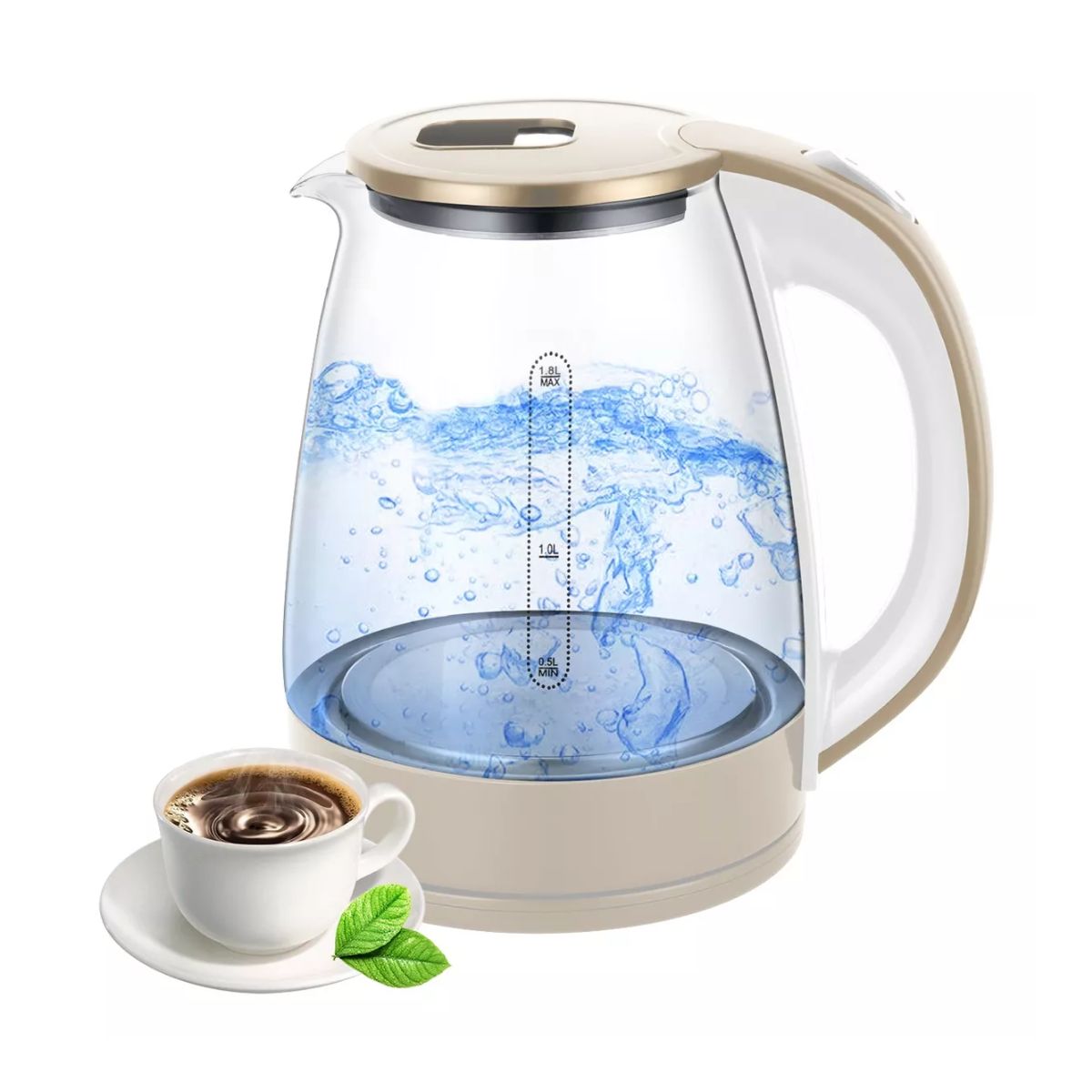 Tetera Electrica Hervidor Eléctrico Jarra Para Café Té 1.8l Blanco