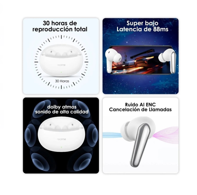 Realme buds air cheap neo auriculares inalámbricos blanco