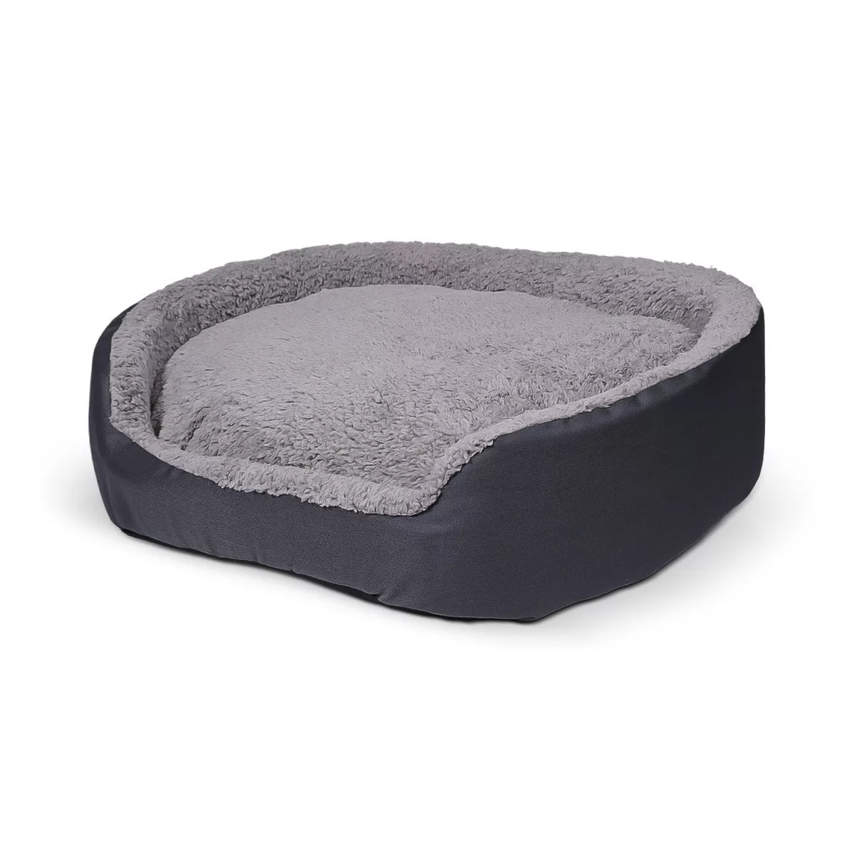 Cama Doble Vista Para Perro Pequeño O Gato Oxford Gris