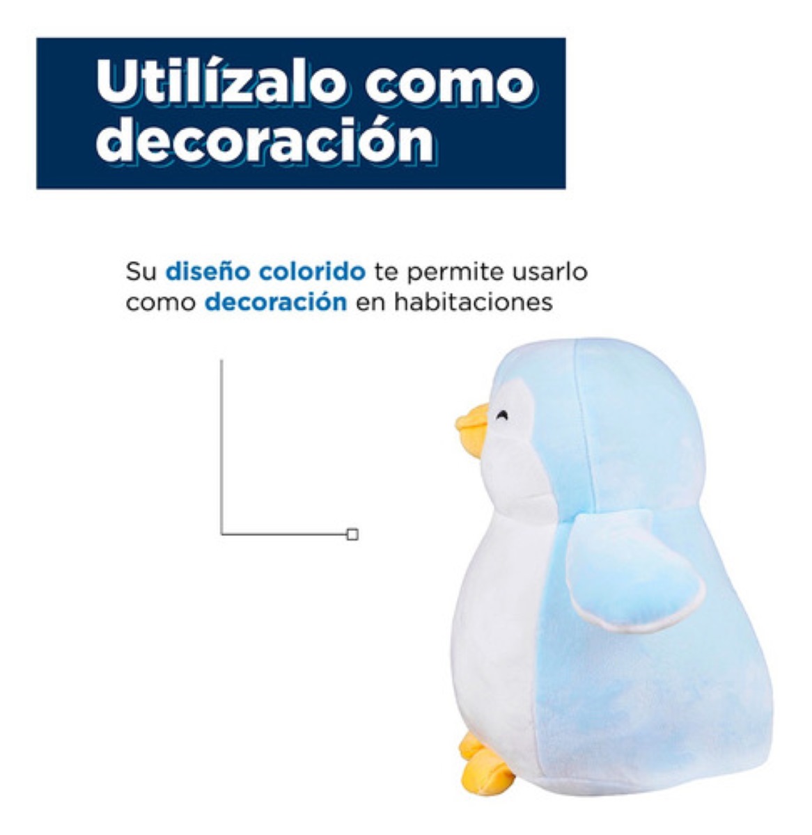 Miniso Peluche Pingüino Azul