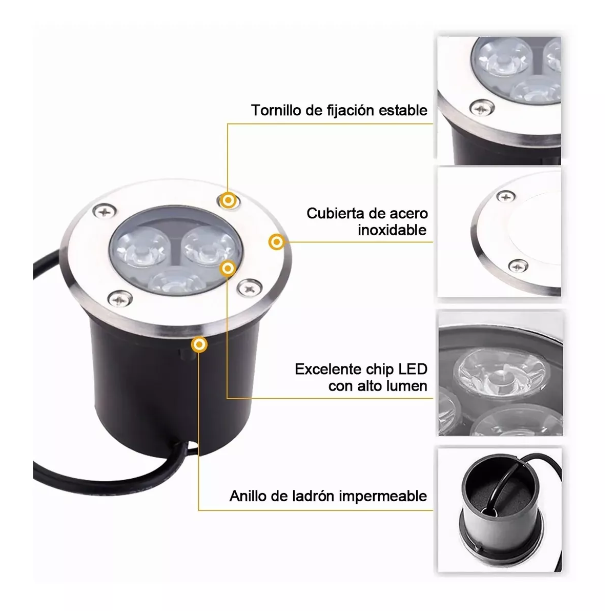 Spot Empotrable Para Piso Exterior Led Impermeable