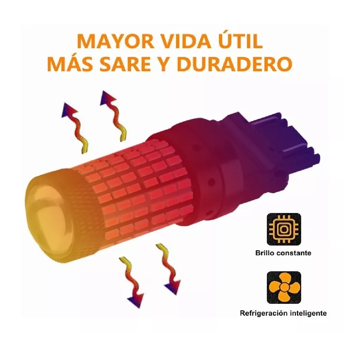 Set 2 Foco Pellizco Led Cuarto Stop 3157 4157