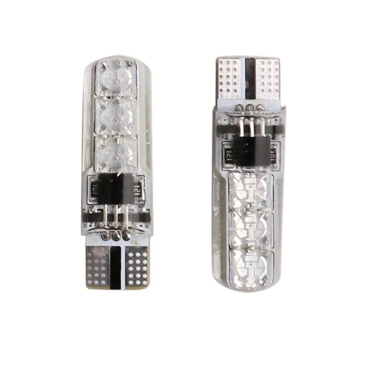 Par Foco Led T10 W5w Pellizco Rgb Con Estrobo Control Remoto 2 Pzas