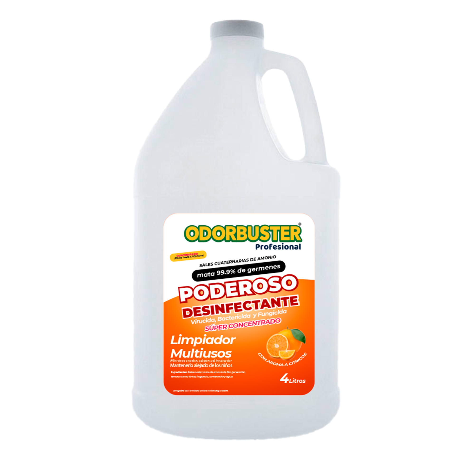Limpiador Desinfectante Biodegradable Aroma Cítrico 4L