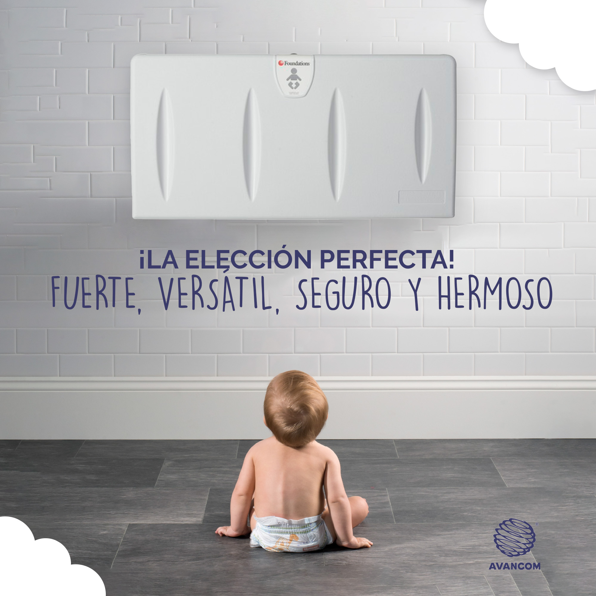 Cambiador De Pañales Bebe Plegable Y Rigido Para Pared Vertical