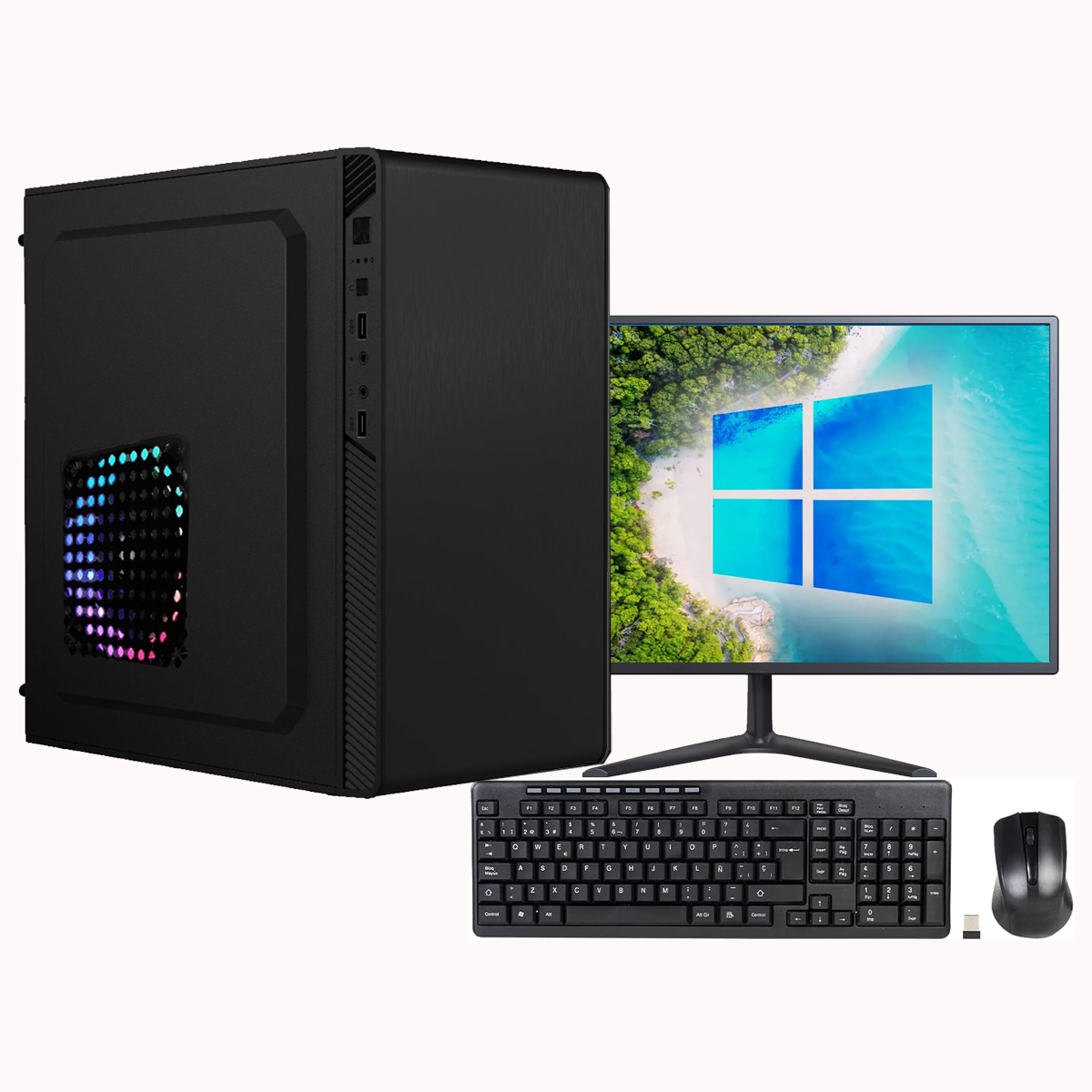 Pc Computadora Core i3 10ma Generacion 16Gb Ram, 960gb Disco Solido, Veloz, Monitor 21.5 FULL HD y Wifi