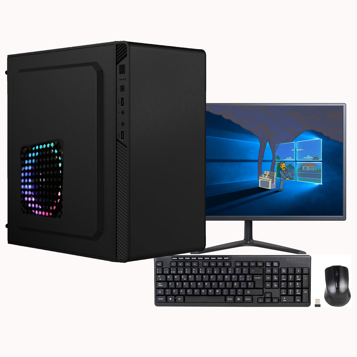 PC Computadora escolar armada core i3 10 generacion, 16gb ram, 960Gb SSD, Adaptador wifi usb, Monitor led 21.5 FULL HD