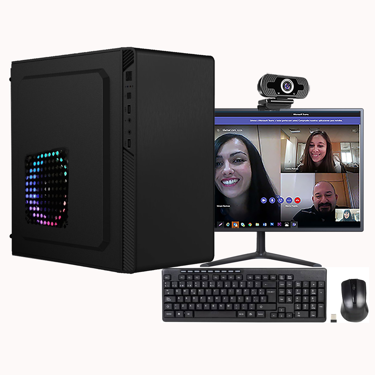 pc Computadora armada dual core 8gb ram 960gb ssd Camara web wifi Monitor 21.5 FULL HD