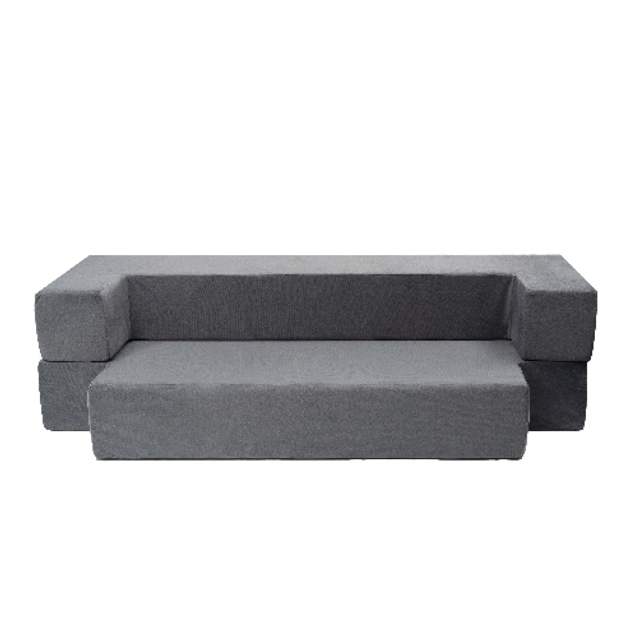 MEMORY FOAM HOME Sofá Cama Individual Tamaño Individual Color Gris Medidas 190 x 135 x 25 cm.