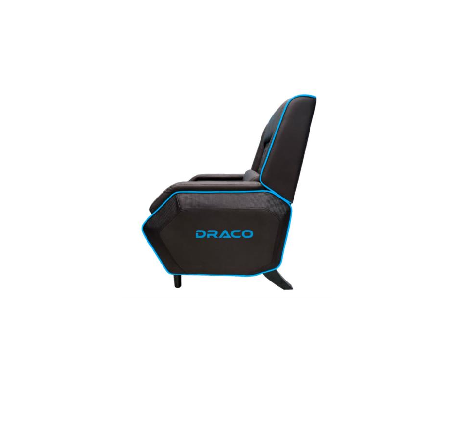 Sofá Gamer Reclinable Dragon XT Modelo Draco Color Negro-Azul