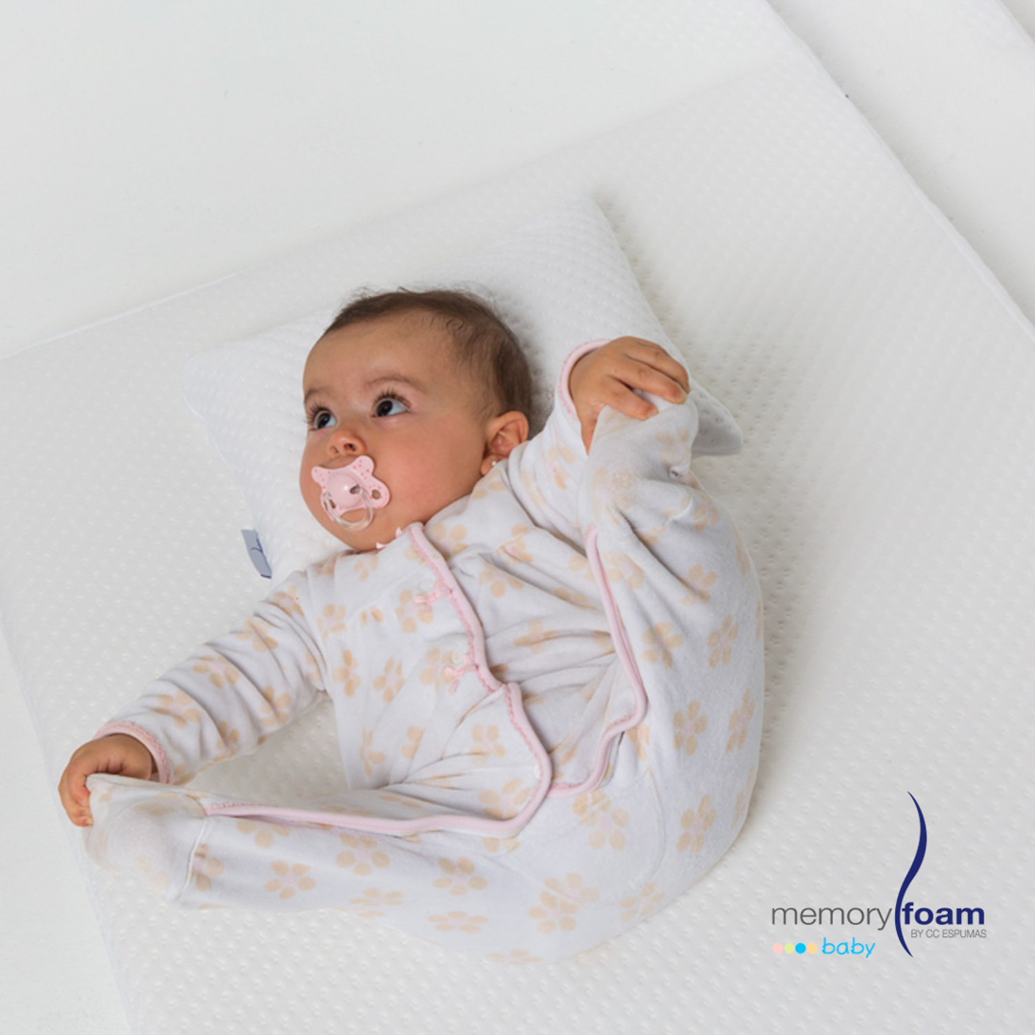 Memory Foam Colchón Antirreflujo para Cuna de Viaje, 100x70x12 cm