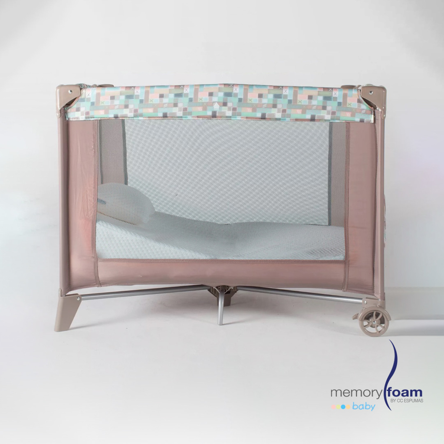 Memory Foam Colchón Antirreflujo para Cuna de Viaje, 100x70x12 cm