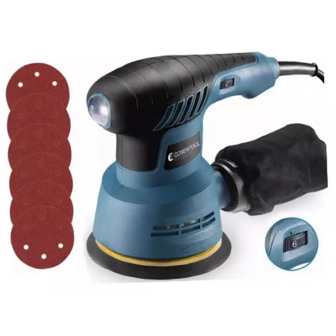 Lijadora Roto Orbital 6 Variaciones De Velocidad 300w 6 Lija