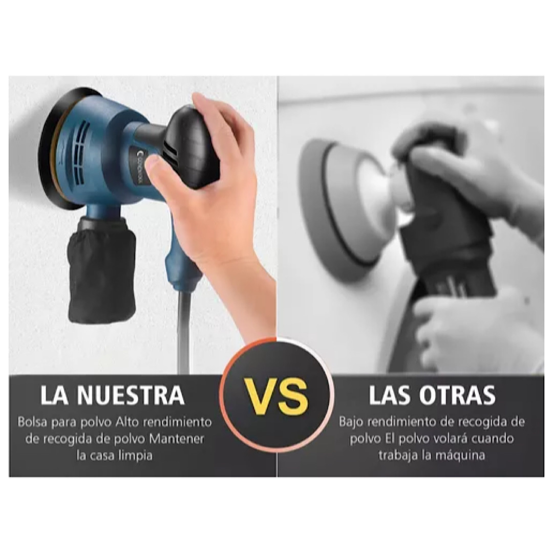 Lijadora Roto Orbital 6 Variaciones De Velocidad 300w 6 Lija