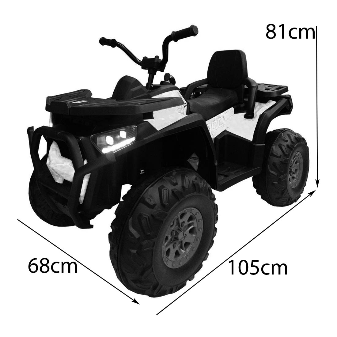 Cuatrimoto Moto Electrica Montable Infantil 12V MTT60 Verde Militar Pintado