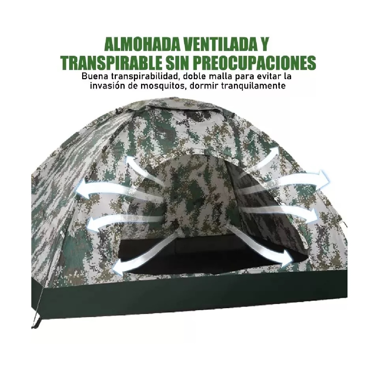 Tienda Casa Campaña Grande Camping 3 Personas Fácil Instalar