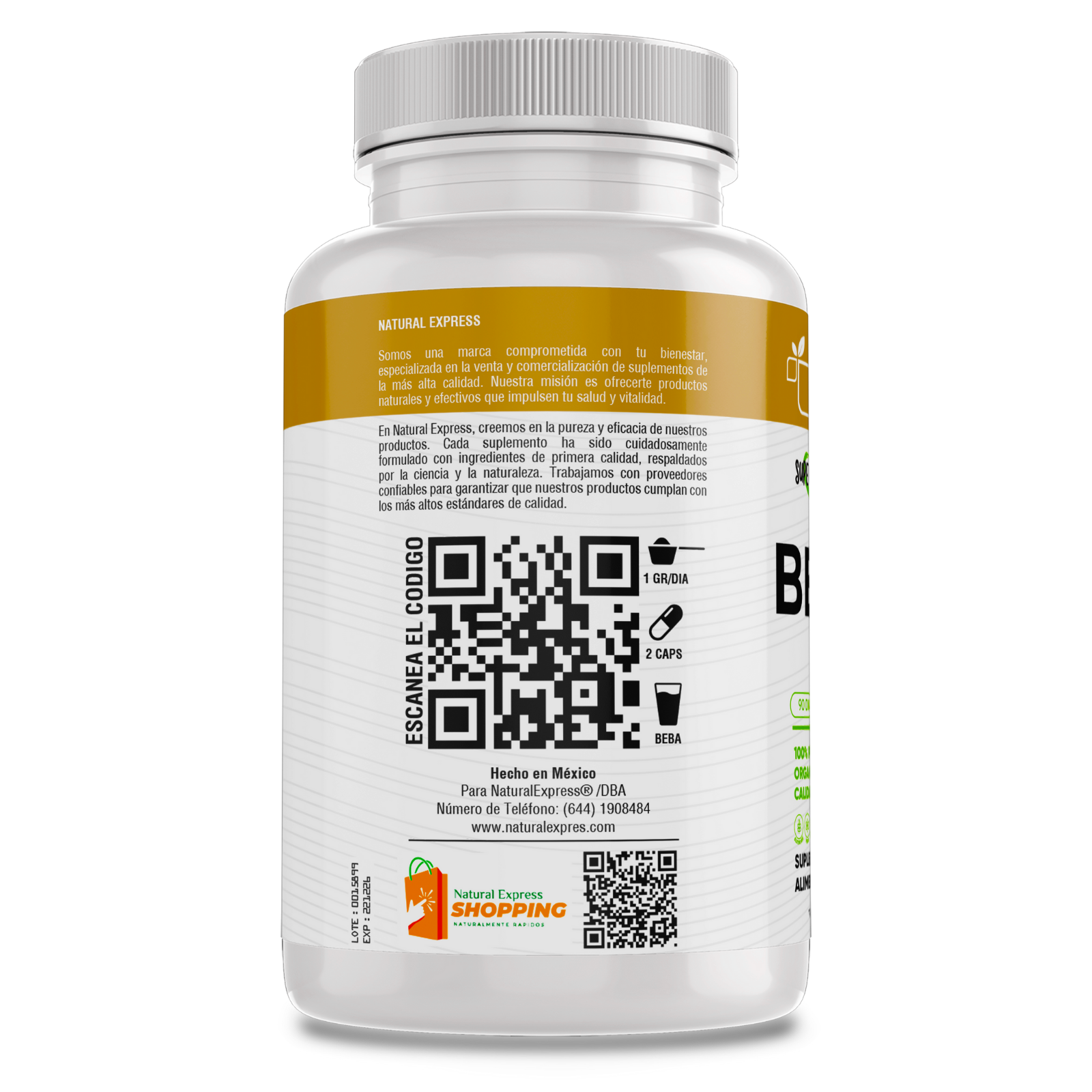 Bentonita 100% Pura (180 Capsulas 500mg) |ORGANICO | NATURAL | Para 90 Dias | - Pure Bentonite