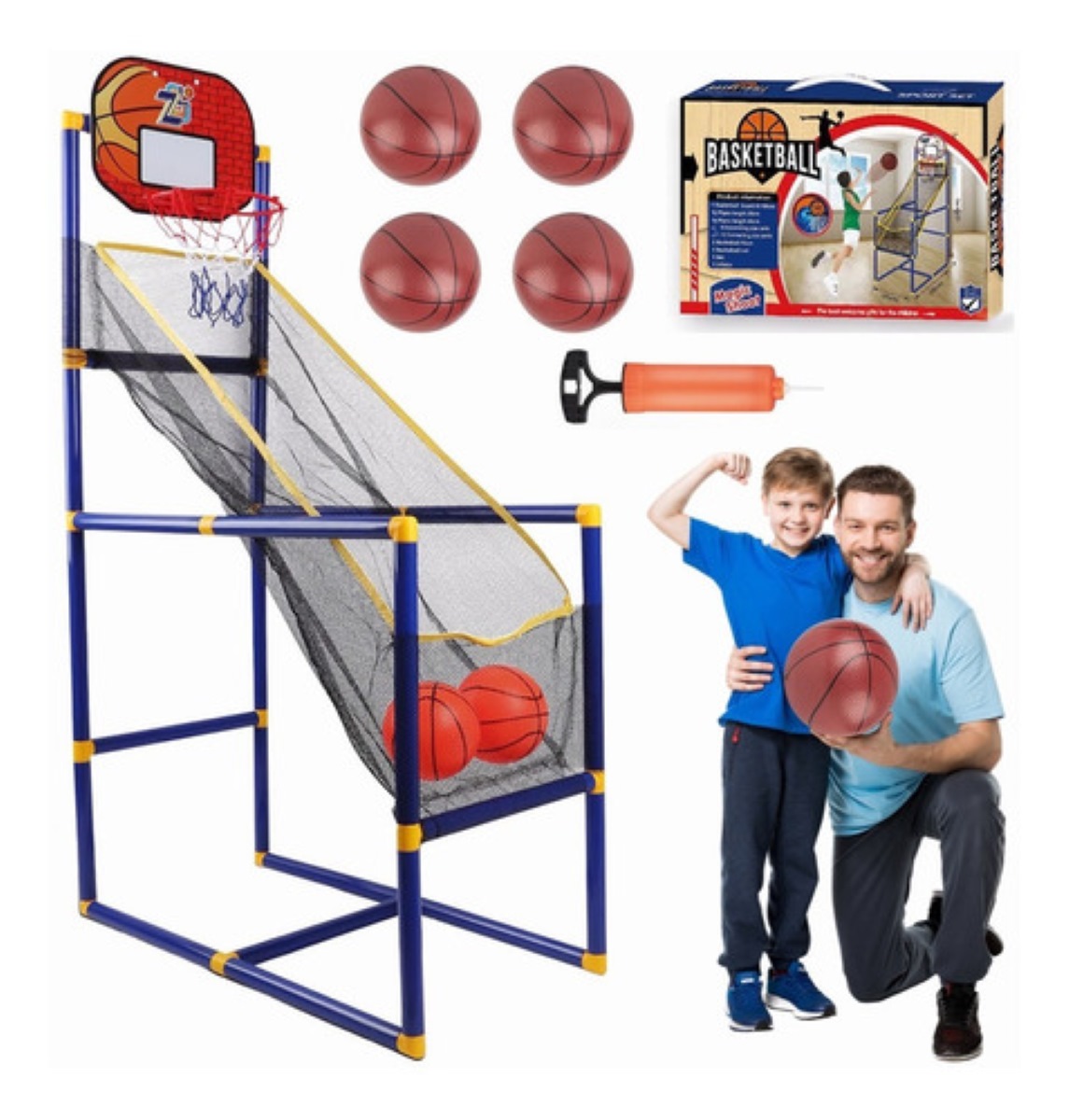 Juego De Aro De Baloncesto Para Niños,inflador 