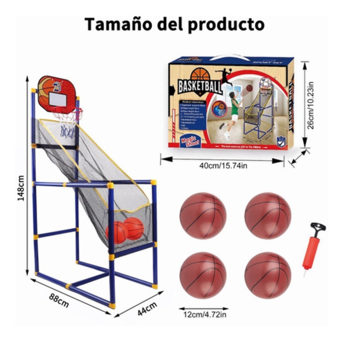 Juego De Aro De Baloncesto Para Niños,inflador 