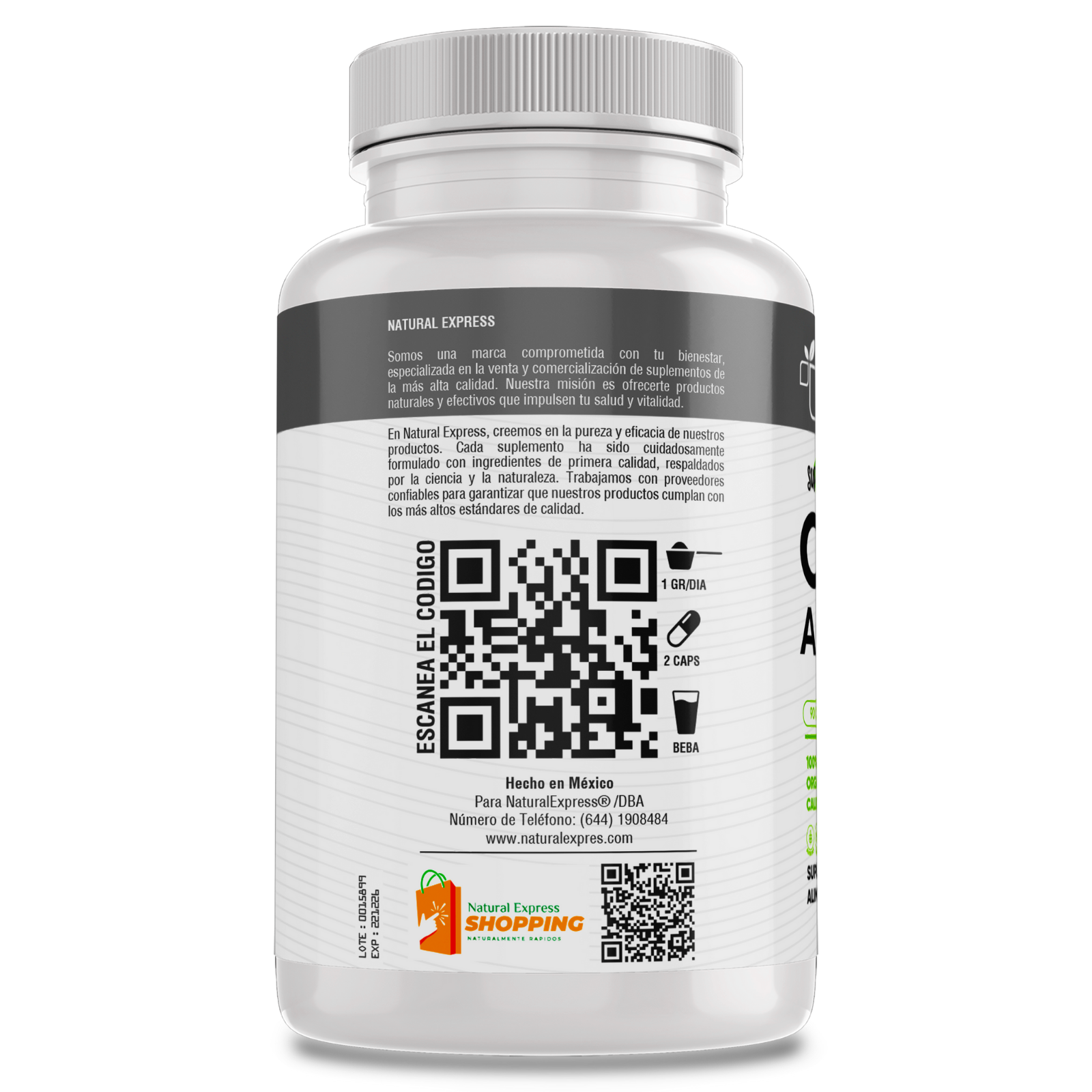 Carbon Activado 100% Puro (180 Capsulas 500mg) |ORGANICO | NATURAL | Para 90 Dias | - Activated Carbon