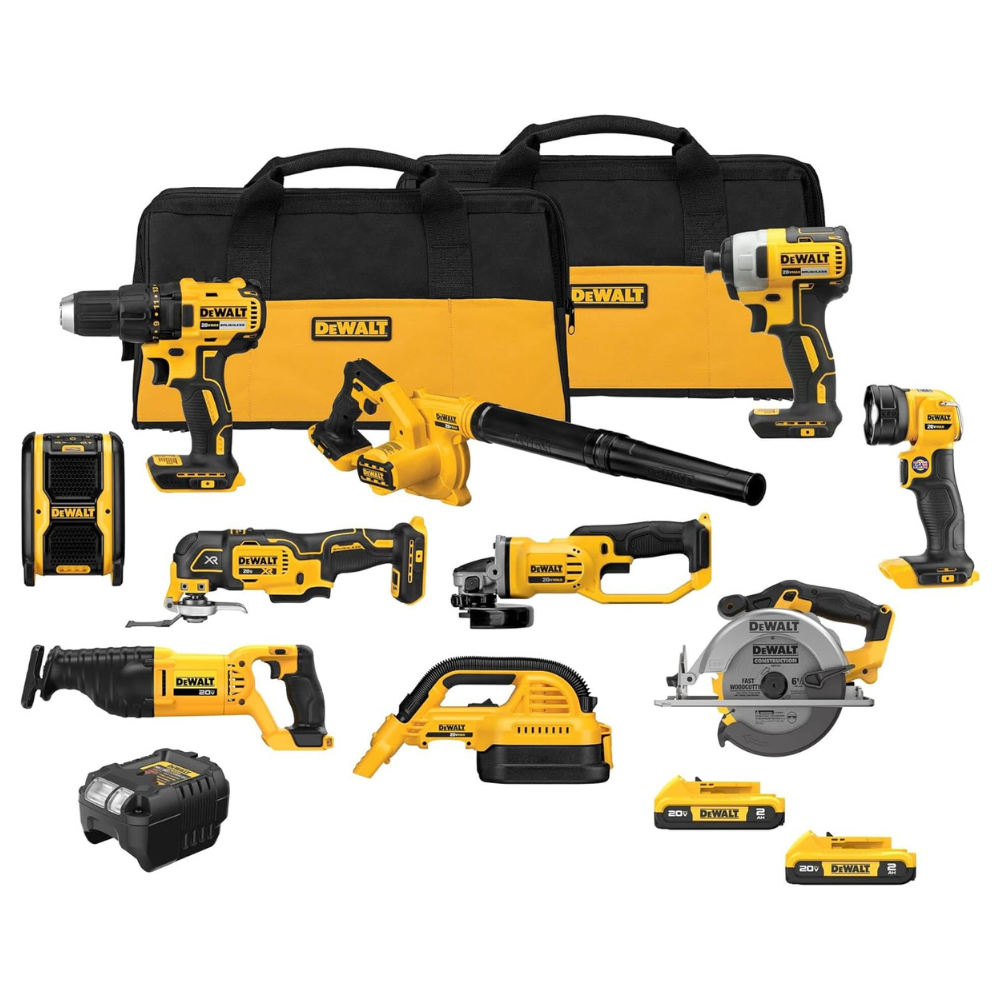 Kit Dewalt CONBINADO INALAMBRICO DE 10 HERRAMEINTAS