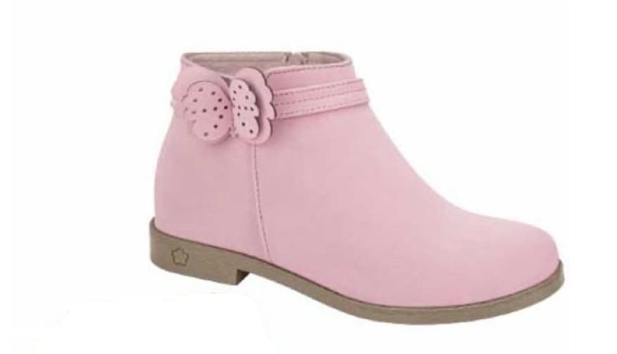 Kit de 2 pares de botines para niña, rosa y café, marca Vivis Shoes Kids mod. 1110114