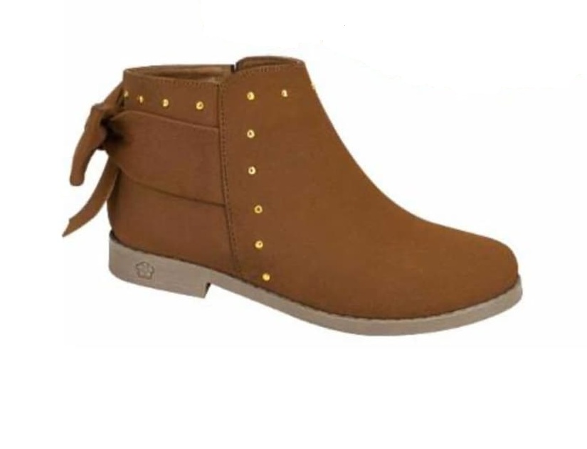 Kit de 2 pares de botines para niña, rosa y café, marca Vivis Shoes Kids mod. 1110114