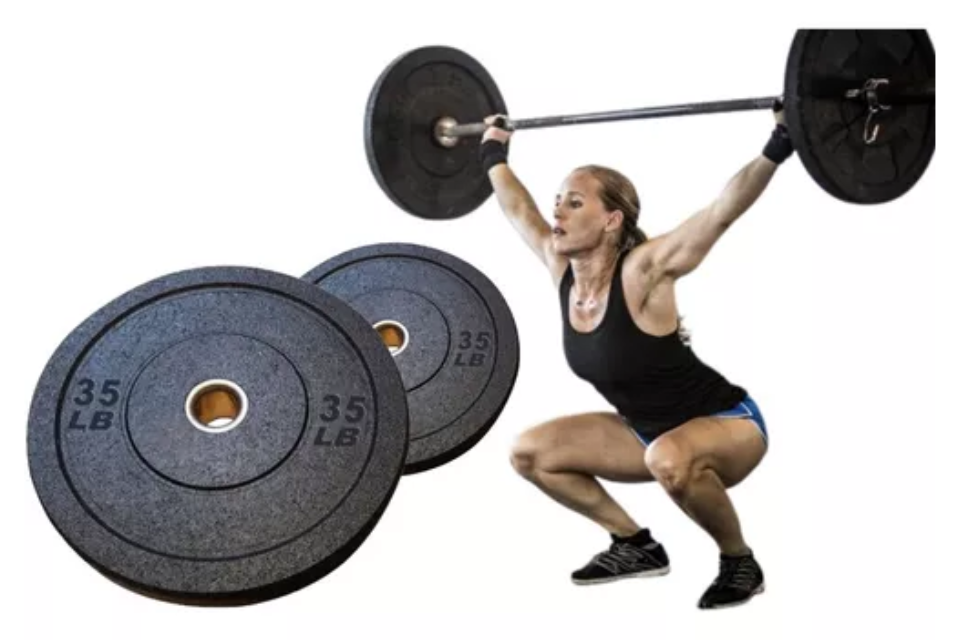 Par De Discos Bumper Pesas Gym 35 LBS Uso Rudo  